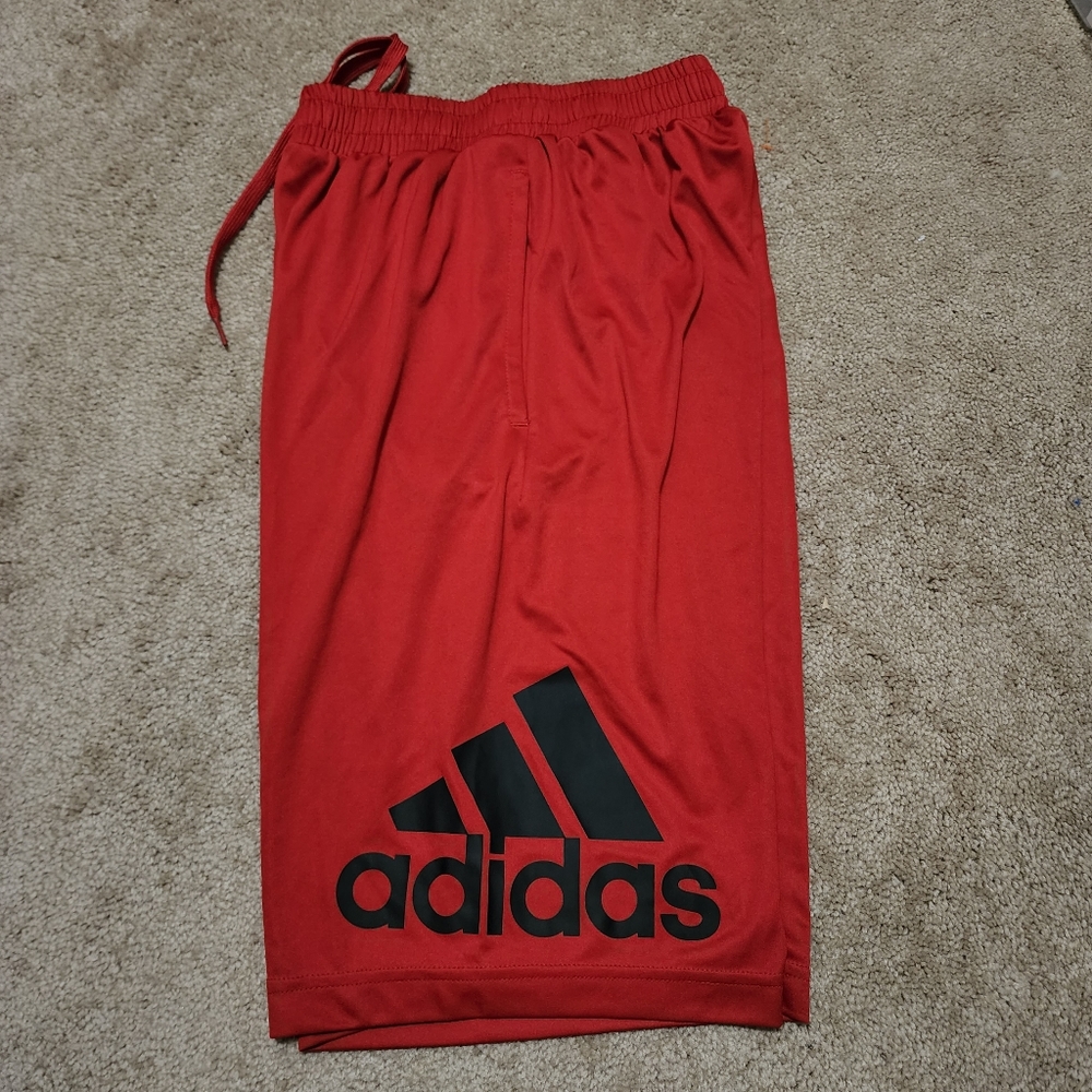 New Adidas Red Athletic Shorts